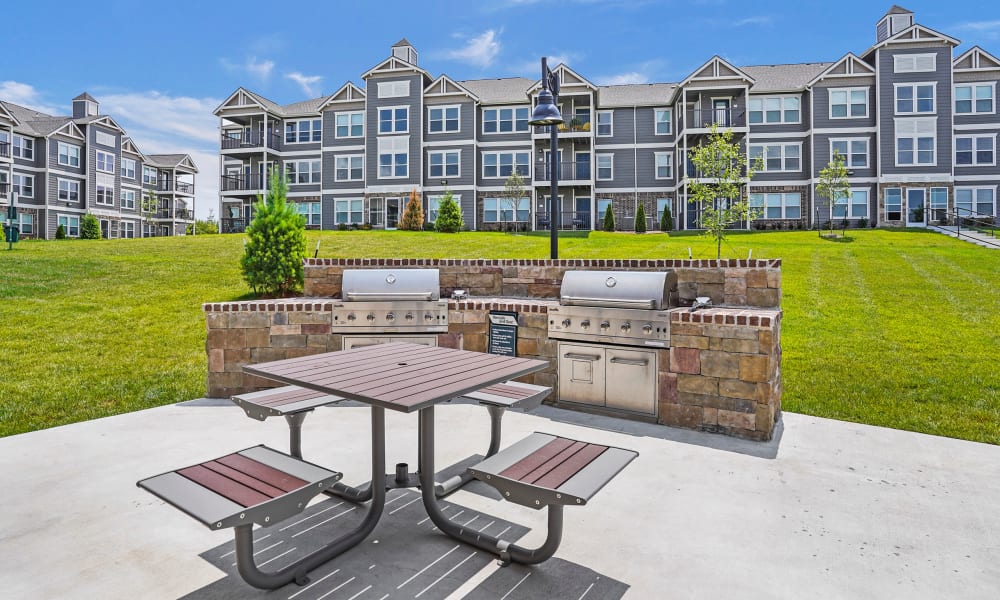 Grill area at Center 301 Apartments in Belton, Missouri