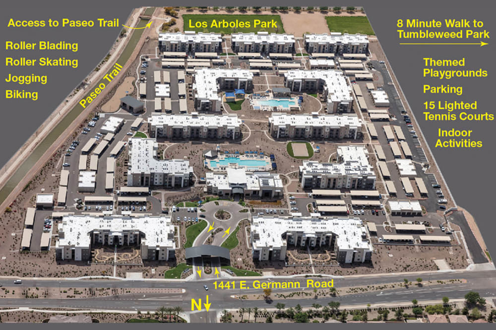 Community Map of Sky at Chandler Airpark in Chandler, Arizona