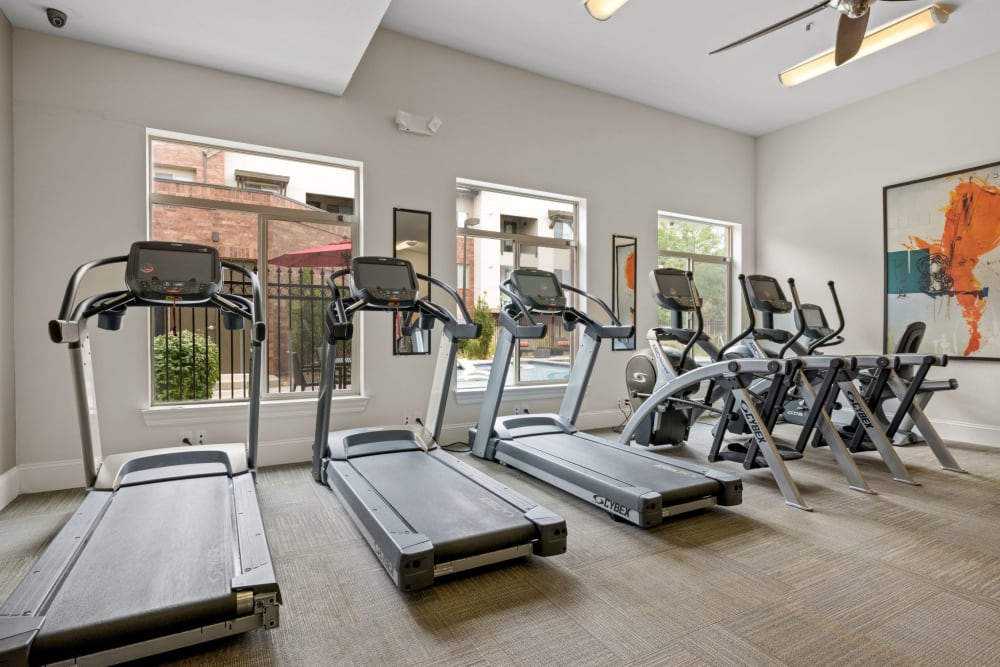 Onsite fitness center at The Parc at Greenwood Village in Greenwood Village, Colorado