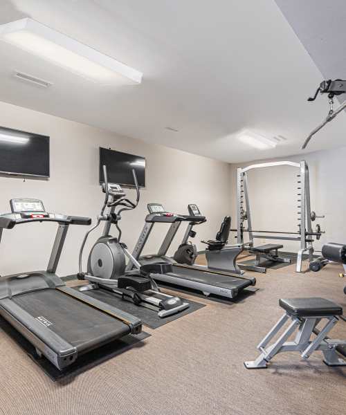 Fitness center at Tiger Village in Columbia, Missouri