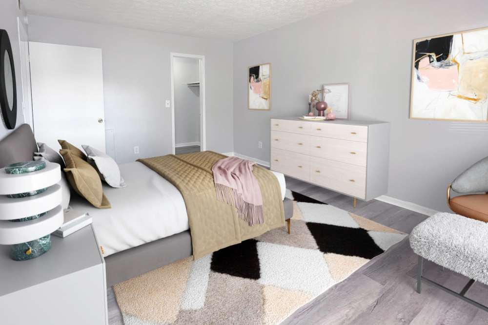 Bedroom at Continent Village in Columbus, Ohio