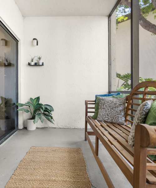 Private screened in patio at Emerald Palms in Miami, Florida