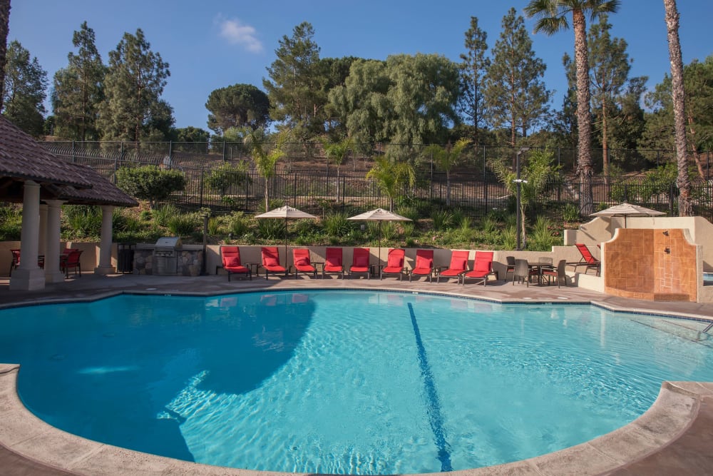 Resort-style swimming pool at Shadow Ridge Apartment Homes in Simi Valley, California