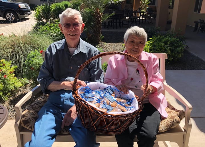 residents with cookies
