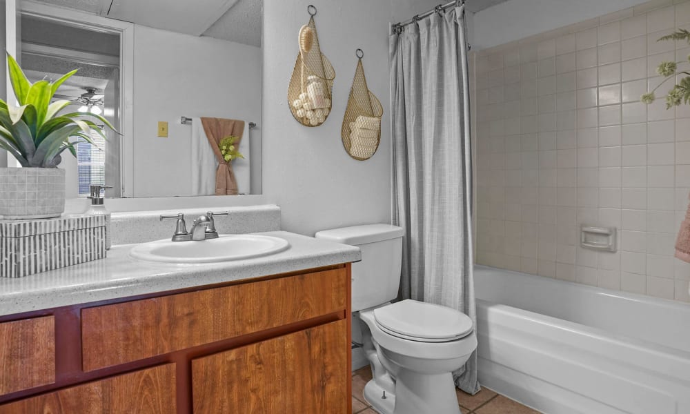 Bathroom at Double Tree Apartments in El Paso, Texas