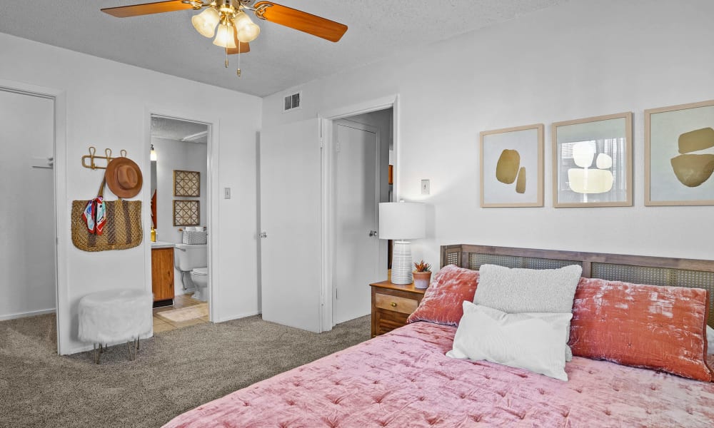 Bedroom at Double Tree Apartments in El Paso, Texas