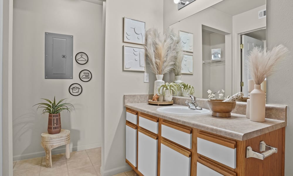 Bathroom at Winchester Apartments in Amarillo, Texas