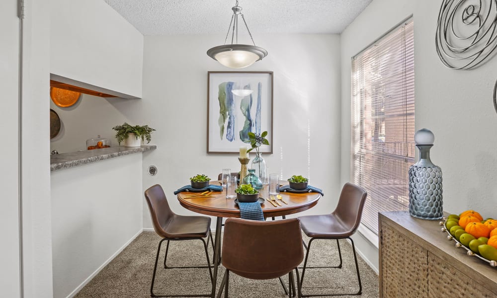 Dining area at Mountain Village in El Paso, Texas