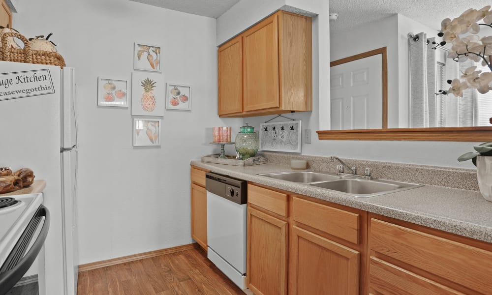 Kitchen at Huntington Park Apartments in Wichita, Kansas