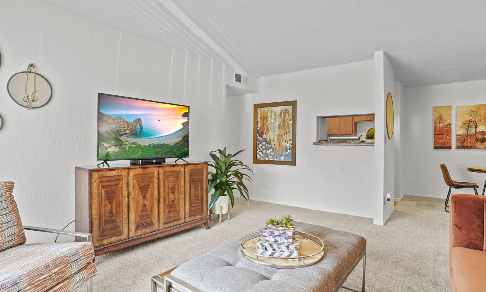Living room at Windsail Apartments in Tulsa, Oklahoma