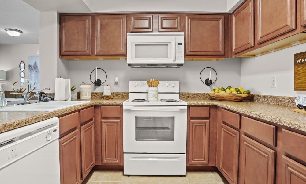 Kitchen at Nickel Creek Apartments in Tulsa, Oklahoma