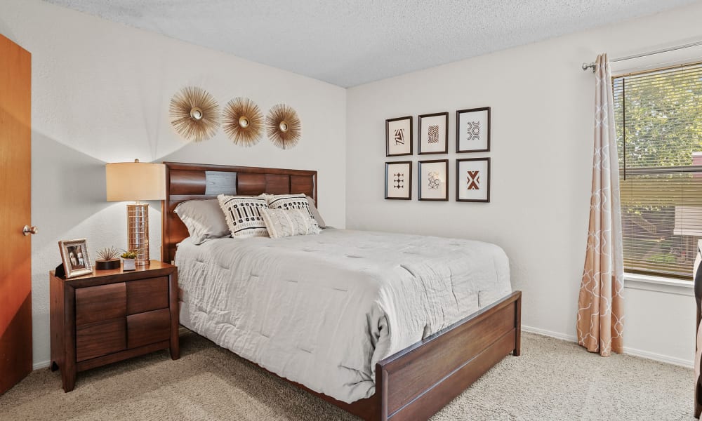 Bedroom at Sunchase Apartments in Tulsa, Oklahoma