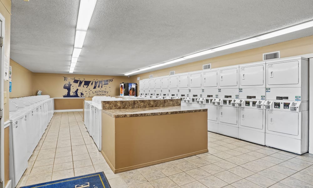 Onsite laundry facility at Sunchase Apartments in Tulsa, Oklahoma