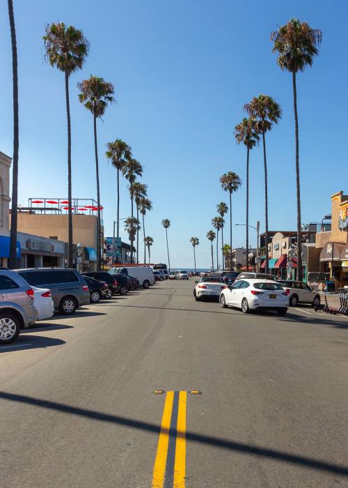 Newport Ave street view near Playa Apartments in San Diego, California