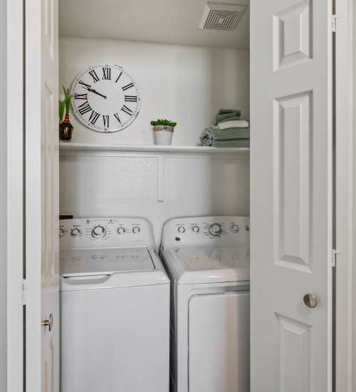 Washer and dryer at Alcove at the Islands in Gilbert, Arizona, 