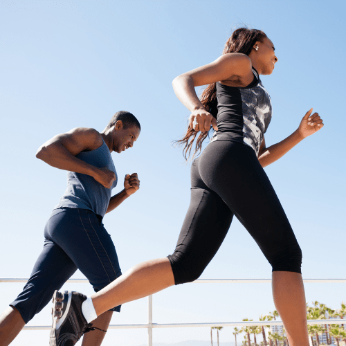 Residents exercising near Capeharts in Ridgecrest, California