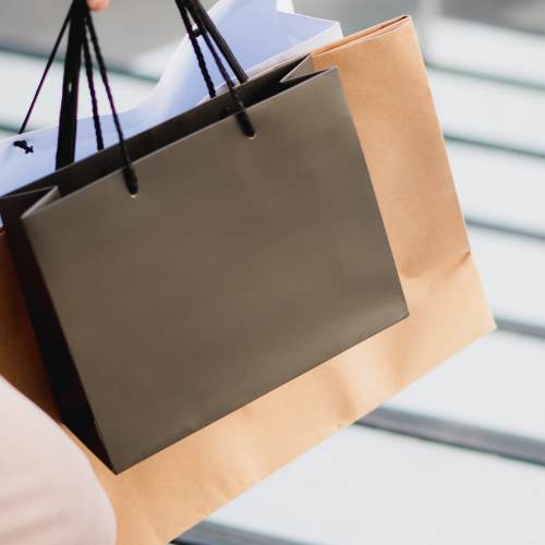 Shopping bags near Josephs Crossing in Summersville, West Virginia