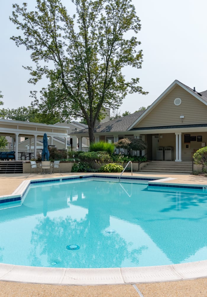 The community swimming pool at Springwoods at Lake Ridge in Woodbridge, Virginia