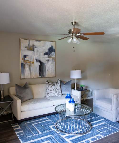 Living room at Rivercrest in Waco, Texas