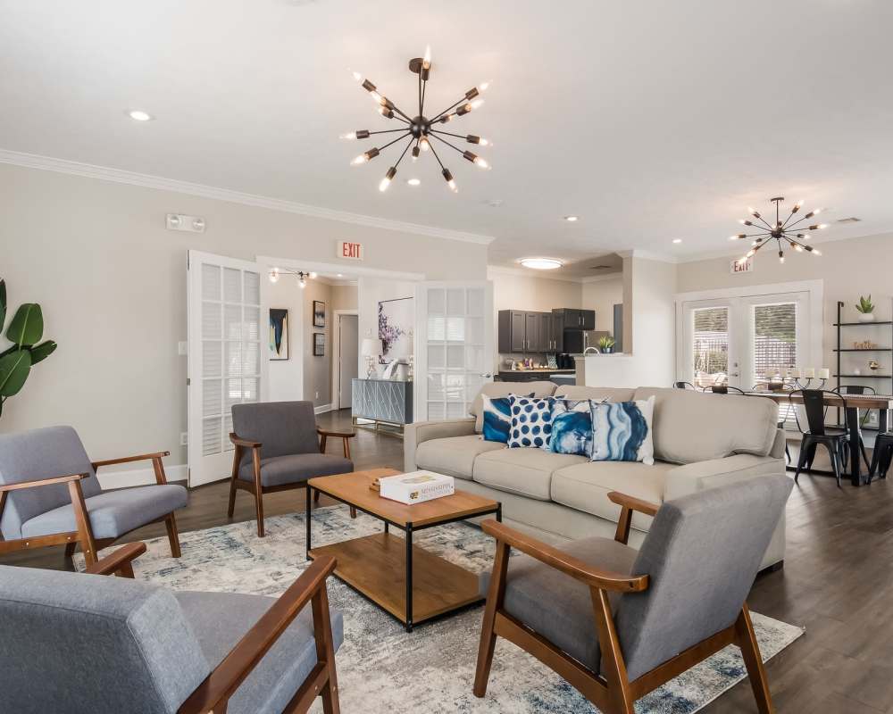 Living room at Bayou Landing Apartments in Gulfport, Mississippi