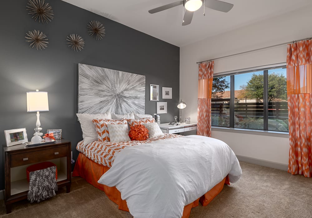 Enjoy a modern kitchen with breakfast bar at Axis 3700 in Plano, Texas