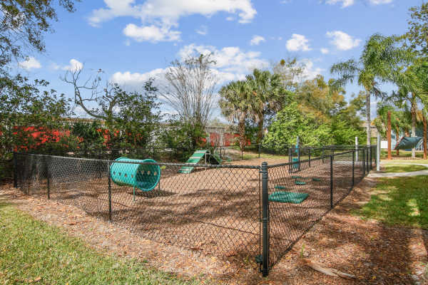 Dog park for the resident's pet at The Canopy Apartment Villas in Orlando, Florida