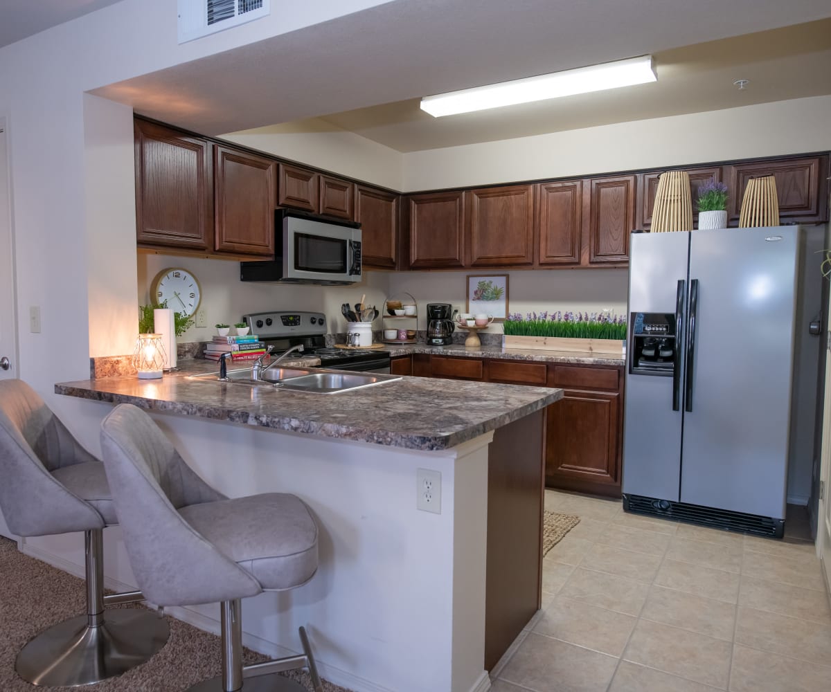 Kitchen at Coffee Creek Apartments in Owasso, Oklahoma