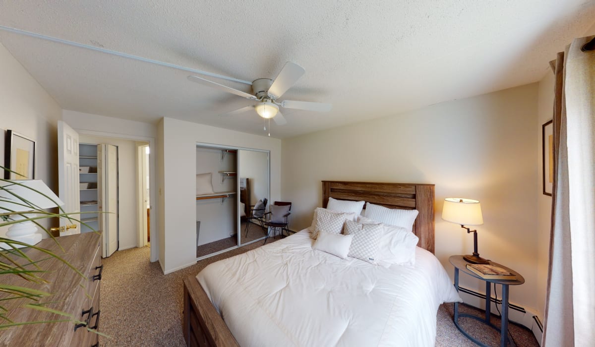 Master bedroom at Tanglewood Apartments & Townhomes in Erie, Pennsylvania