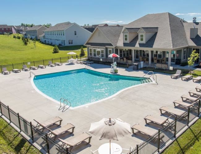 Refreshing pool at Preserve at Autumn Ridge in Watertown, New York