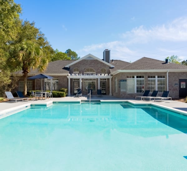 The resort-style swimming pool at Astoria in Mobile, Alabama