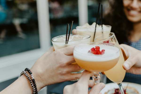 A group of residents having drinks at Kimpton in Houston,Texas