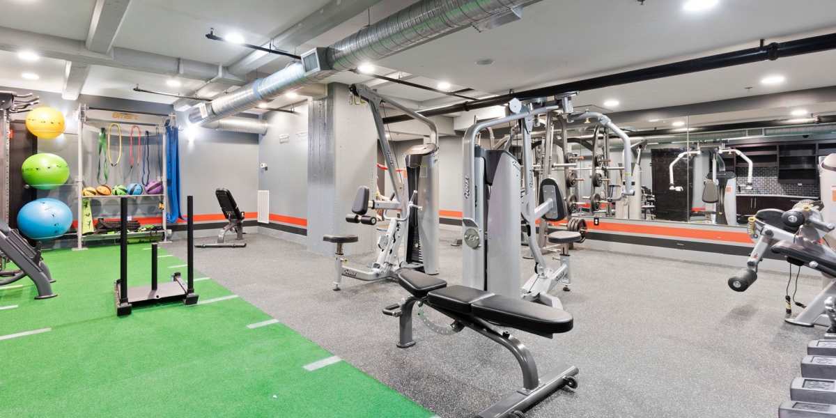 Fitness center at Perry Street Lofts in Petersburg, Virginia