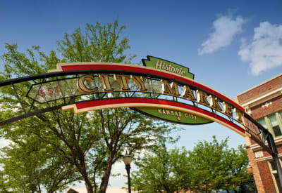 Sign over the Kansas City Market near Timber Lakes Apartment Homes in Kansas City, Missouri