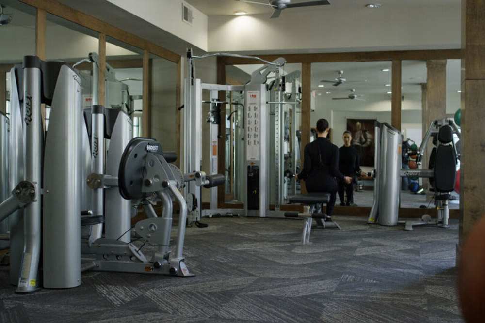Fitness center at Trinity Bluff & Trinity District in Fort Worth, Texas