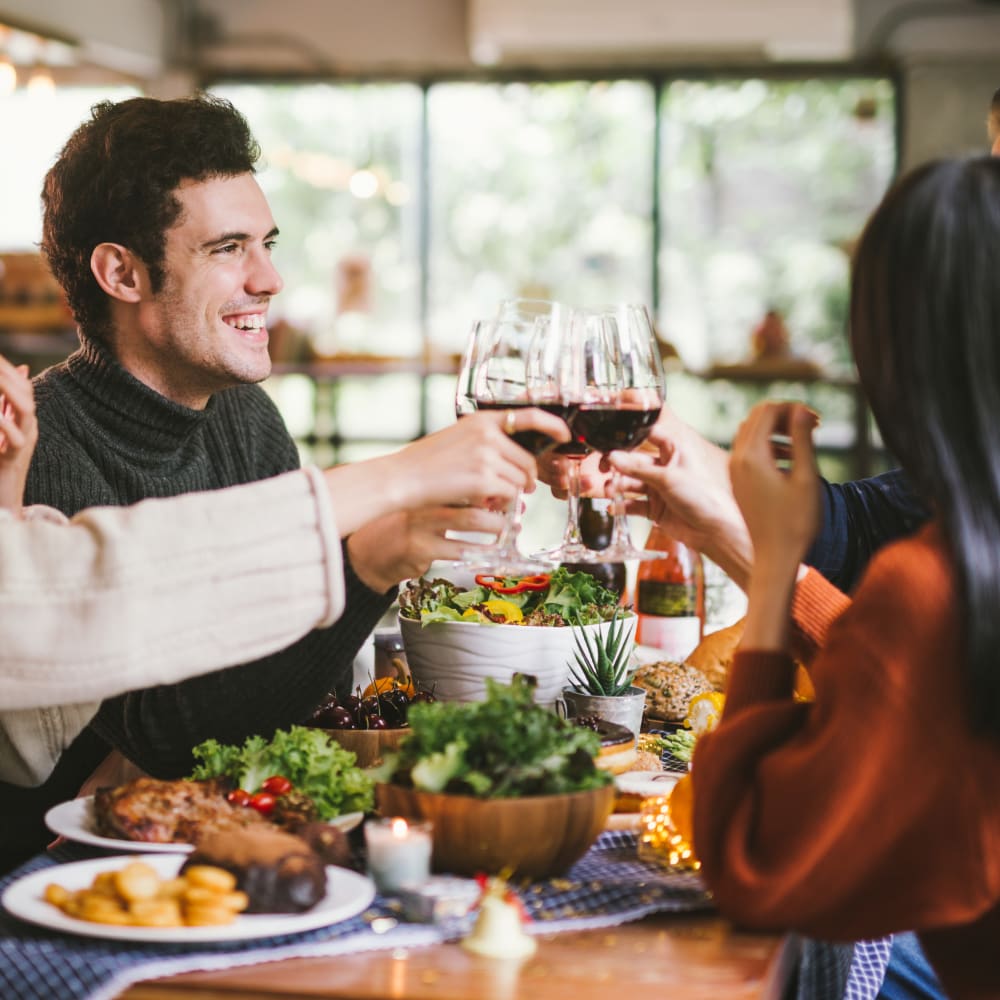 Friends enjoying wine at Farmstead at Lia Lane in Santa Rosa, California