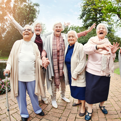 Residents laughing at Coral Plaza,Margate, FL