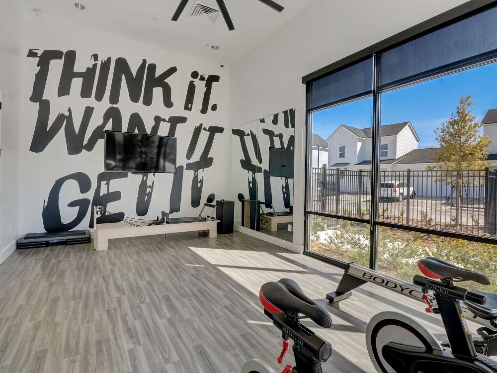 Fitness center at Cottage Street at eTown in Jacksonville, Florida