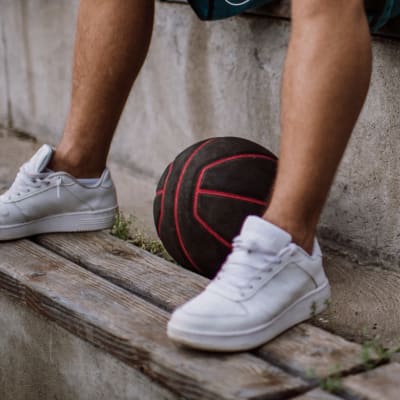 A resident with a basketball at Kansas City in Belton, Missouri