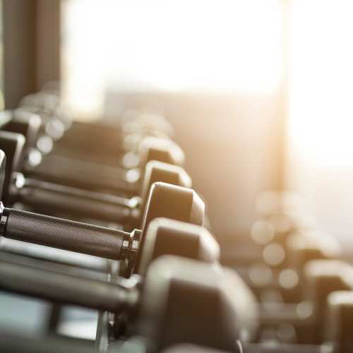 Exercise equipment in the fitness center at Nine Two Six West in Augusta, Georgia
