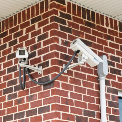 24-hour surveillance cameras at Red Dot Storage in Lansing, Michigan