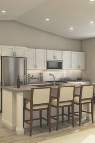 Modern cottage dining room at Quail Park at Browns Point in Tacoma, Washington