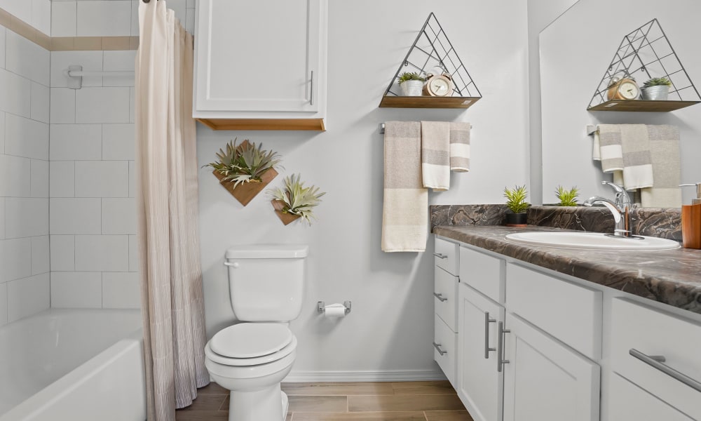 Bathroom at Scissortail Crossing Apartments in Broken Arrow, Oklahoma