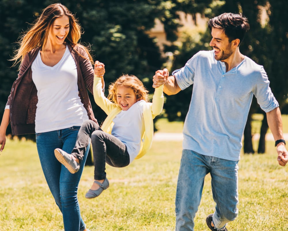 a resident family out for a walk at Longshaw Road in Annapolis, Maryland