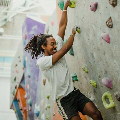 Rock climbing at Jade at North Hyde Park in Tampa, Florida