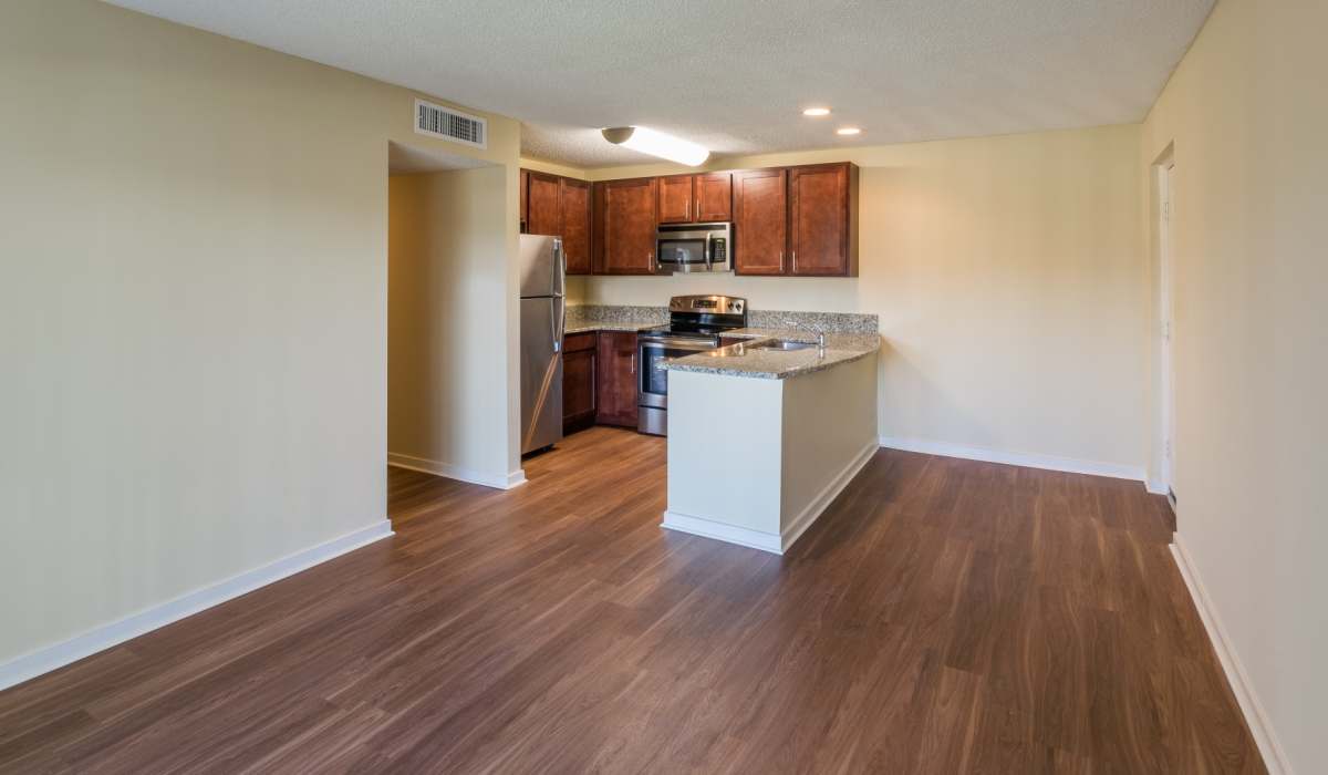 Apartment with wood-style floor at The Amber at Greenbrier, Chesapeake, Virginia