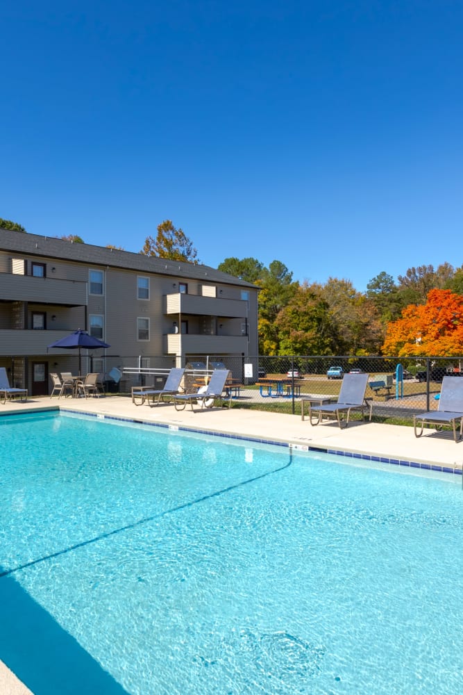 Swimming pool at Alexander Station Apartment Homes in Salisbury, North Carolina
