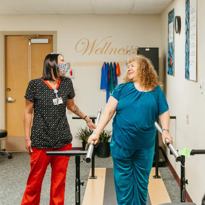 Resident exercising at Peoples Senior Living in Tacoma, Washington