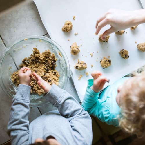 Kids making cookies at Albany Hill Village in Albany, Georgia