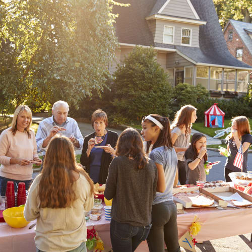 Residents gathering at an event at Bellevue in Washington, District of Columbia