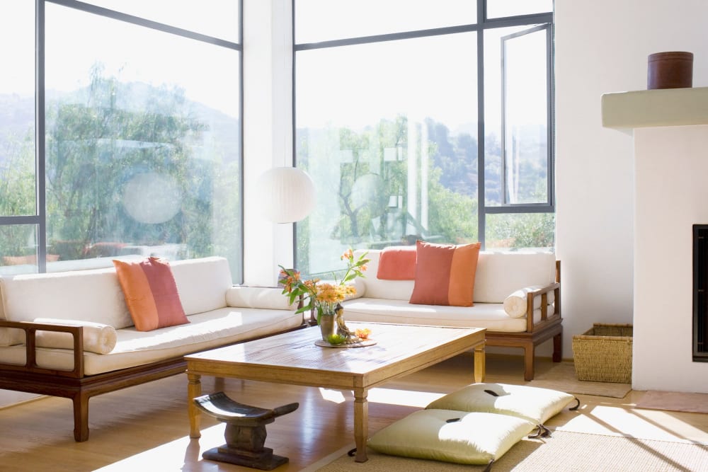 Living room at Alpine Gardens in Modesto, California